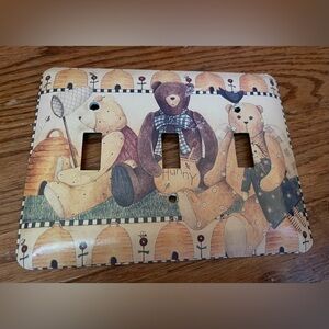 Debbie Mumm Bear Essentials SwitchPlate 1996 

3 switch